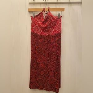 SOLD One of a kind, Upcycled, Handmade T-Shirt dress! Paisley halter top mosaic